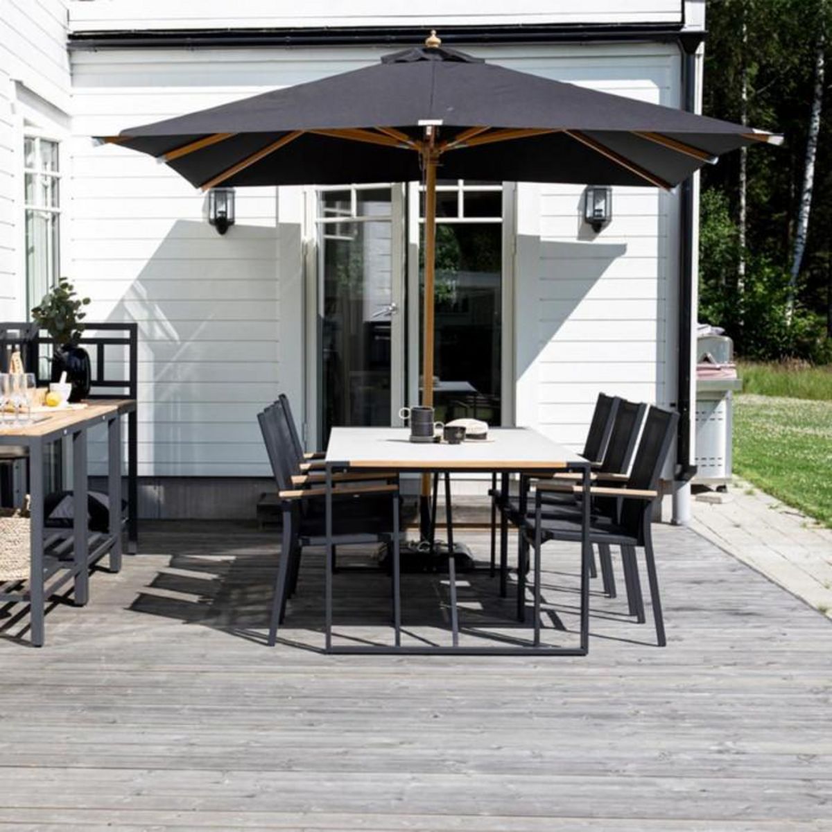 Paris Prix Parasol en Bois  Naxos  300cm Noir