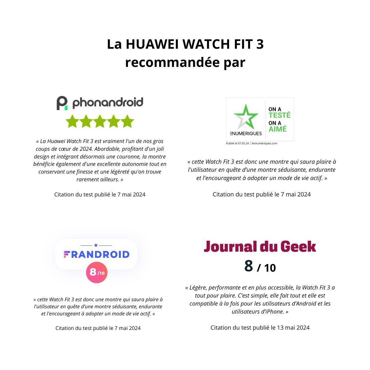 HUAWEI Montre connectée Pack Watch Fit 3 Noir + buds SE 2 Noir