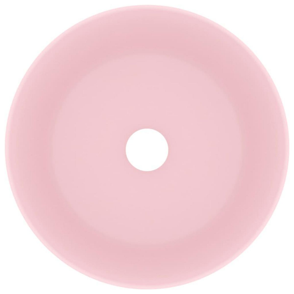 VIDAXL Lavabo rond de luxe Rose mat 40x15 cm Ceramique