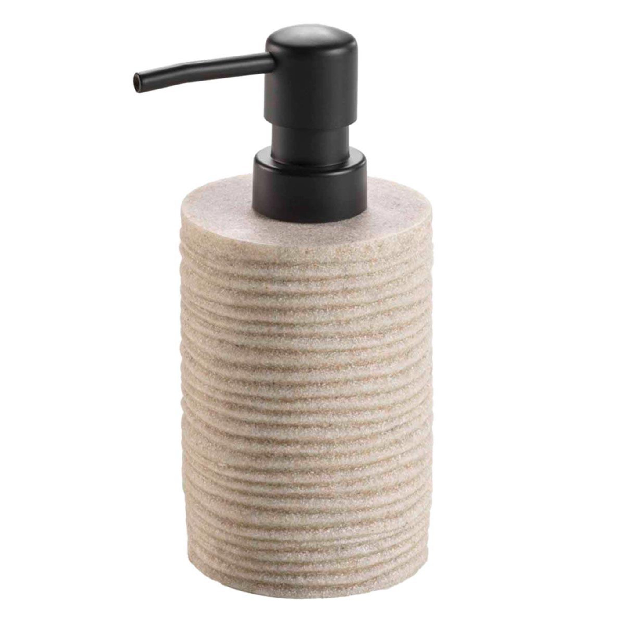 Douceur d'Intérieur Distributeur de savon effet strié  siloa  12cm sable