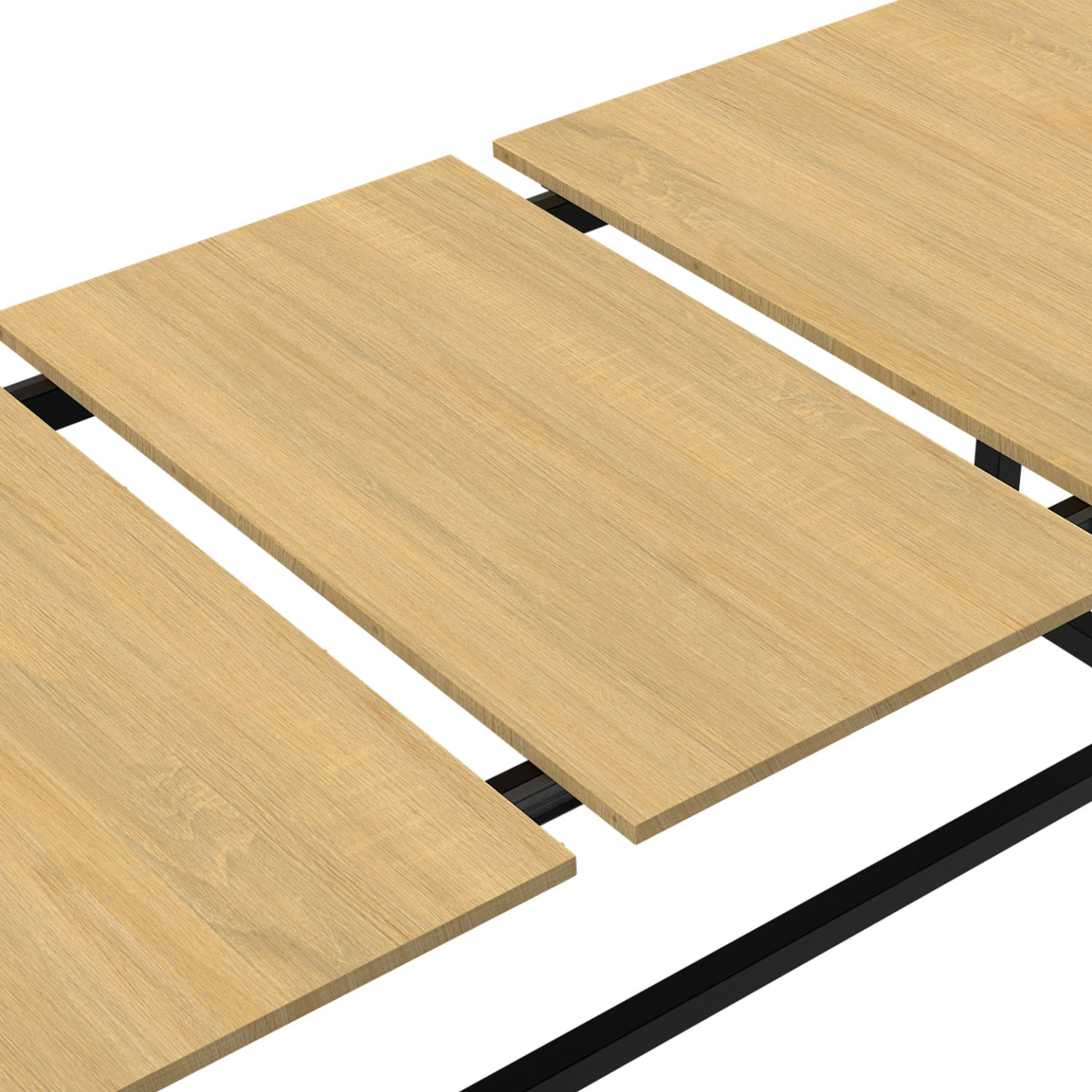 Voir la diapositive 6 : ID MARKET Table à manger extensible rectangle detroit 8-12 personnes design industriel 200-250 cm