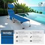 Voir la diapositive 2 : tectake Bain de soleil pliable avec oreiller bleu