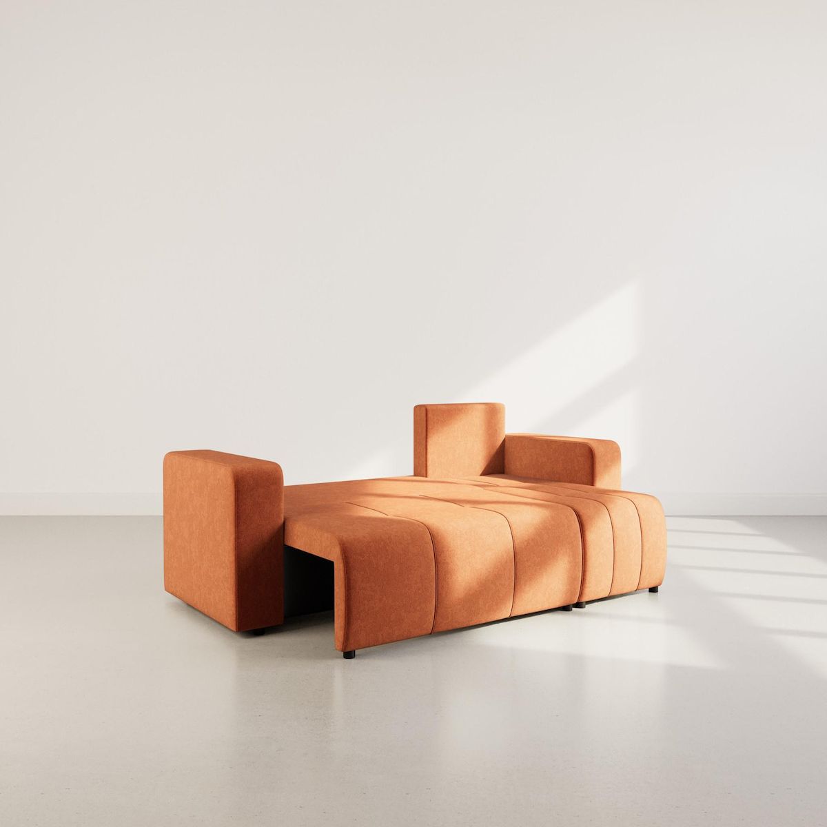 BEST MOBILIER Nicole - canapé d'angle réversible 4 places convertible avec coffre en tissu