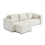Voir la diapositive 6 : BEST MOBILIER Topaze - canapé d'angle réversible - 4 places - convertible avec coffre - en tissu velours relief
