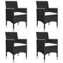 Voir la diapositive 5 : VIDAXL Ensemble a manger de jardin 5 pcs Noir