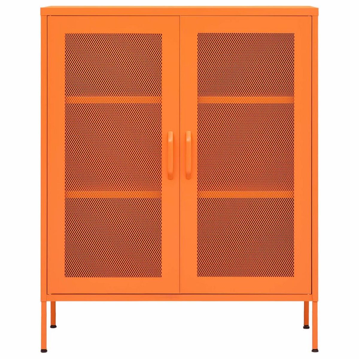 VIDAXL Armoire de rangement Orange 80x35x101,5 cm Acier