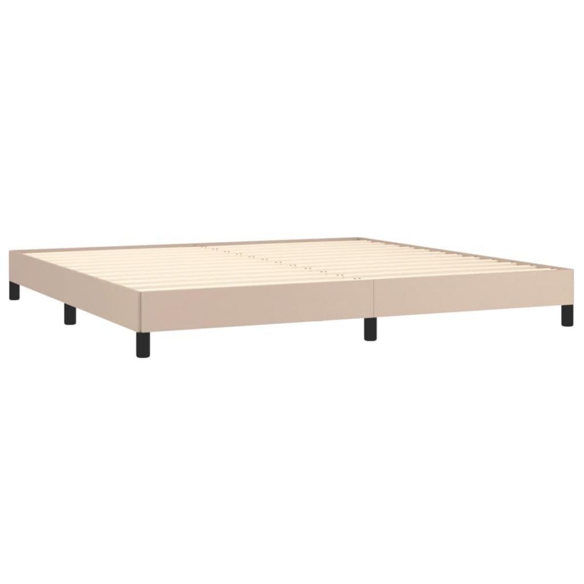 VIDAXL Cadre de lit sans matelas cappuccino 200x200 cm similicuir