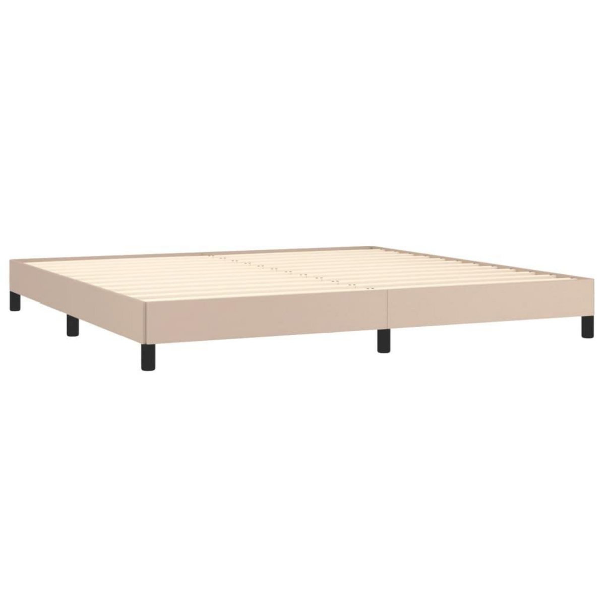 VIDAXL Cadre de lit sans matelas cappuccino 200x200 cm similicuir
