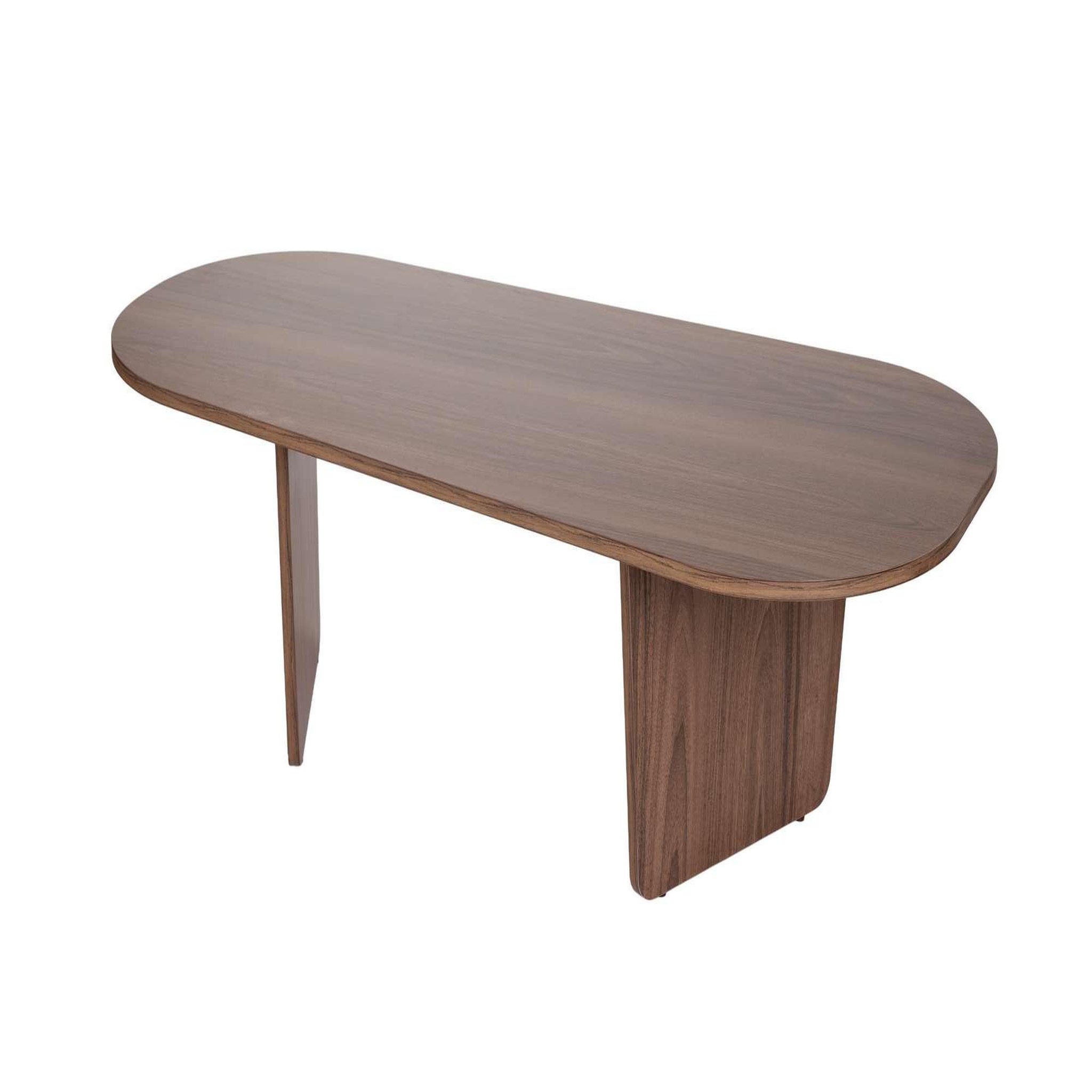 Habitat et Jardin Table basse en bois  ovalis  - 130 x 65 x 40 cm - noyer