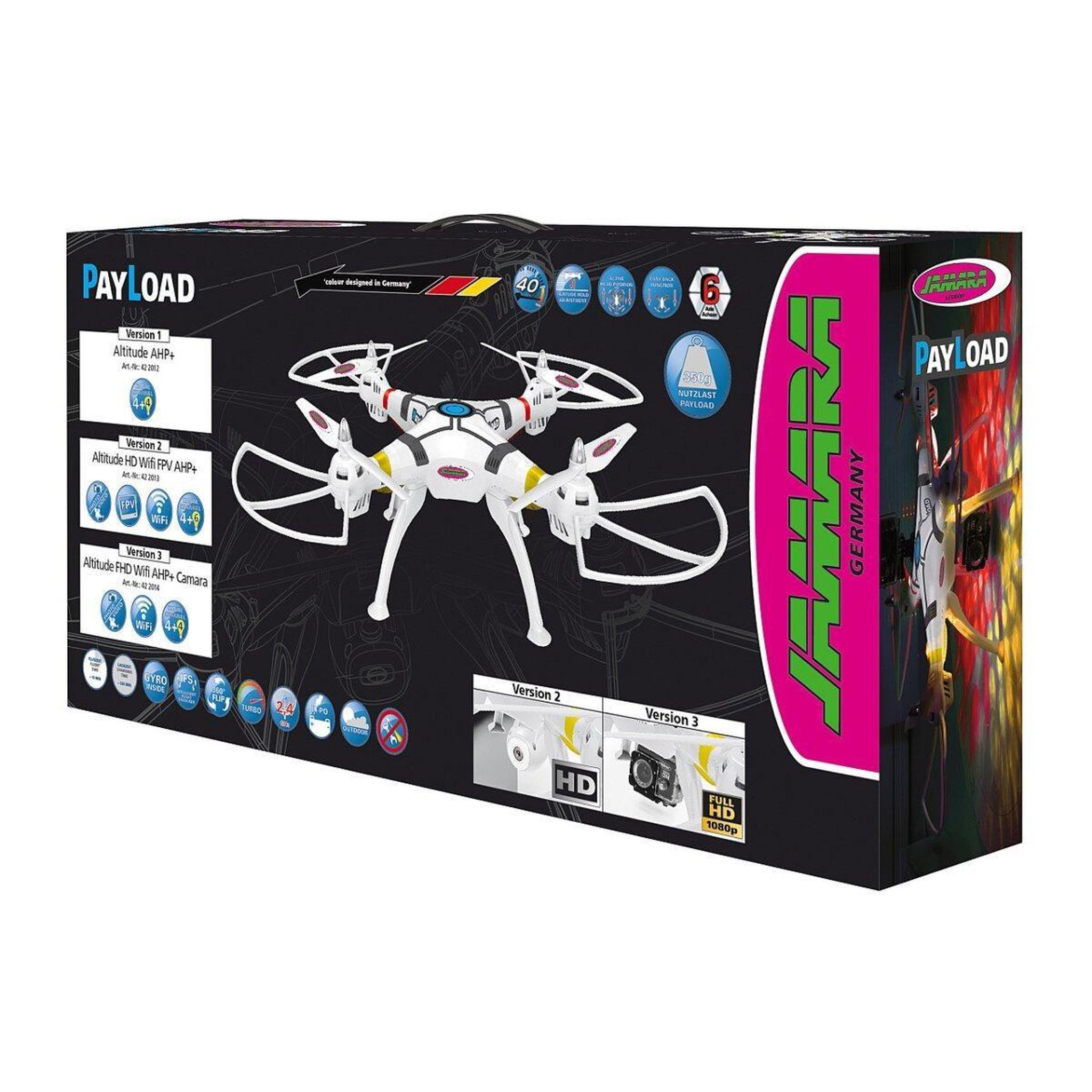 Voir la diapositive 3 : Jamara Payload altitude drone hd fpv wifi boussole flyback