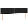 Voir la diapositive 2 : VIDAXL Tete de lit avec oreilles Noir 203x16x78/88 cm Velours