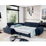 Voir la diapositive 2 : BEST MOBILIER Talisay - canapé d'angle gauche - 5 places - convertible avec coffre - en velours