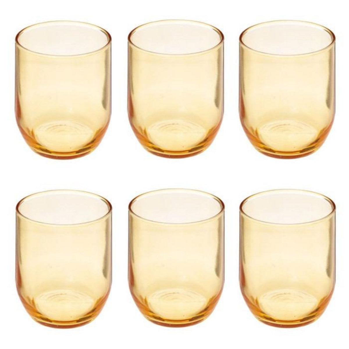 SECRET DE GOURMET Lot de 6 Verres à Eau  Paol'Eau  31cl Jaune