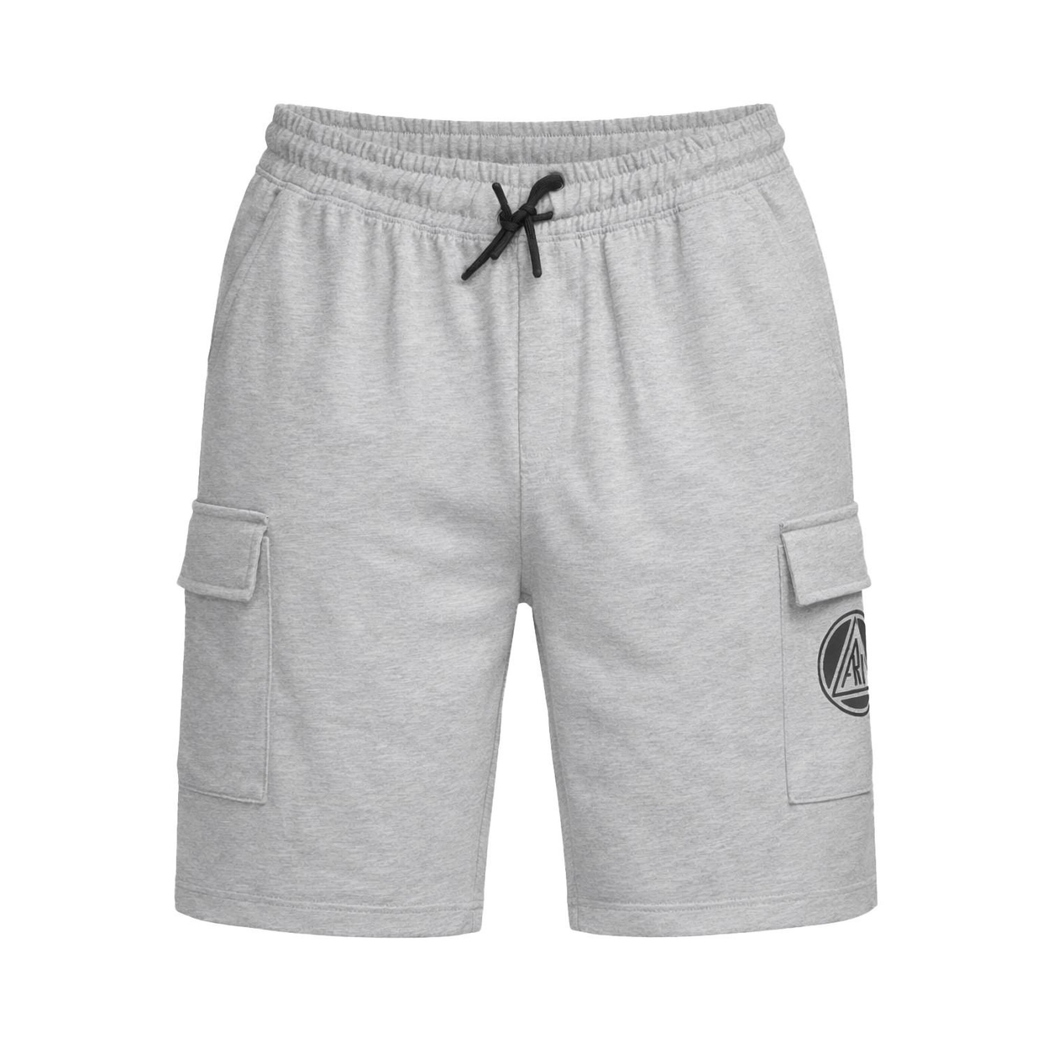 FREEGUN Short cargo homme en french terry avec imprimé sur poche Mark. Coloris disponibles : Gris