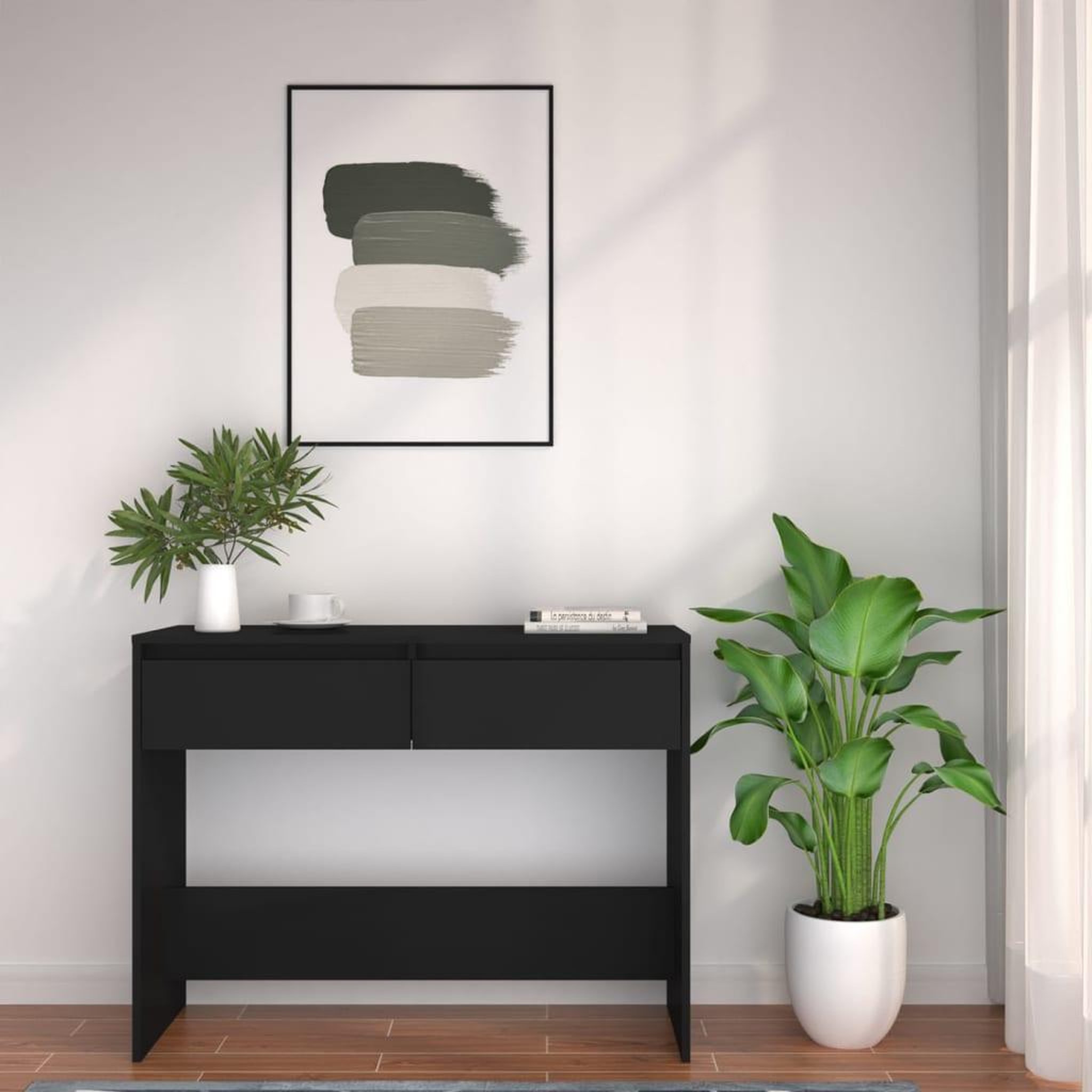 Voir la diapositive 4 : VIDAXL Table console noir 100x35x76,5 cm bois d'ingenierie