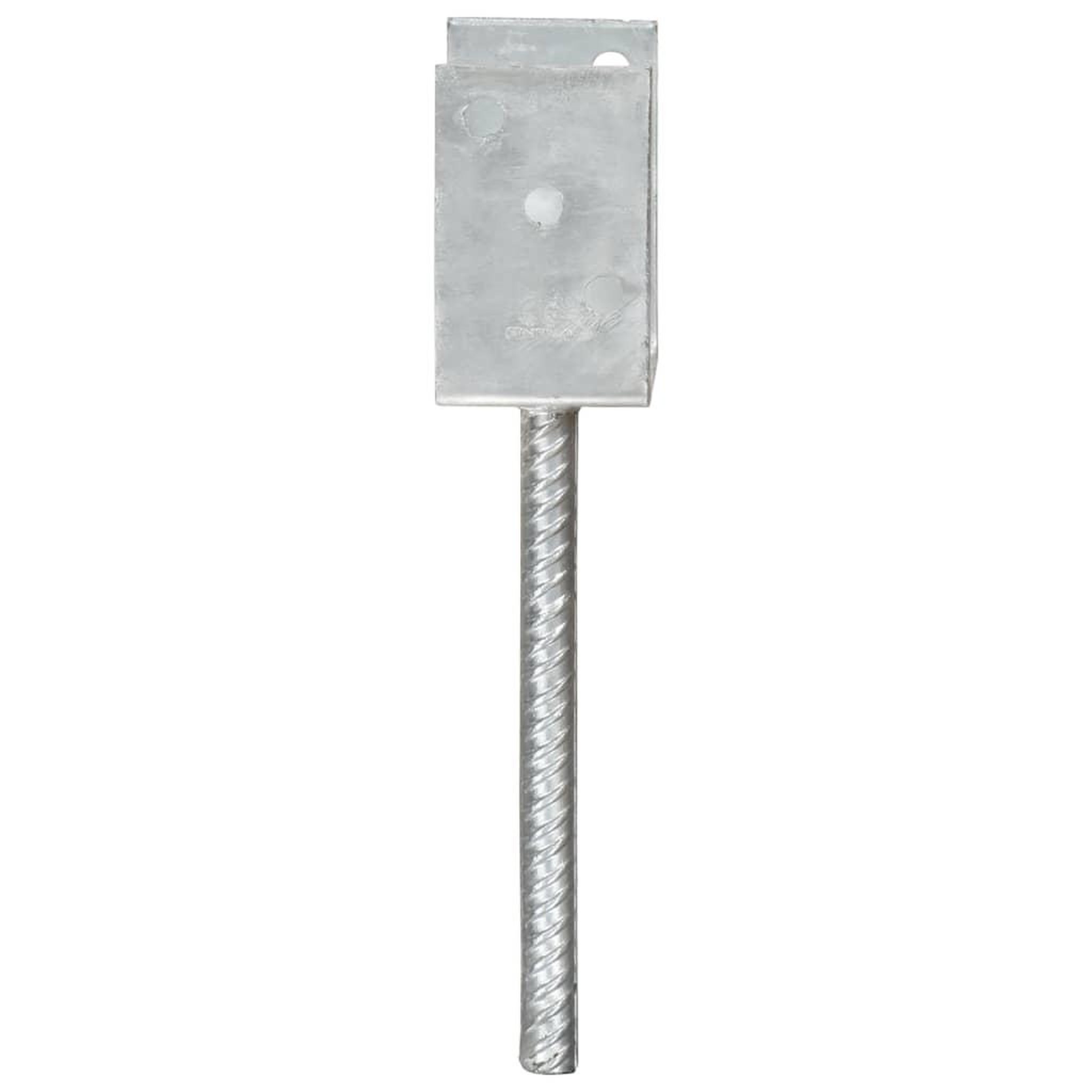 Voir la diapositive 4 : VIDAXL Piquets de cloture 6 pcs Argente 9x6x30 cm Acier galvanise