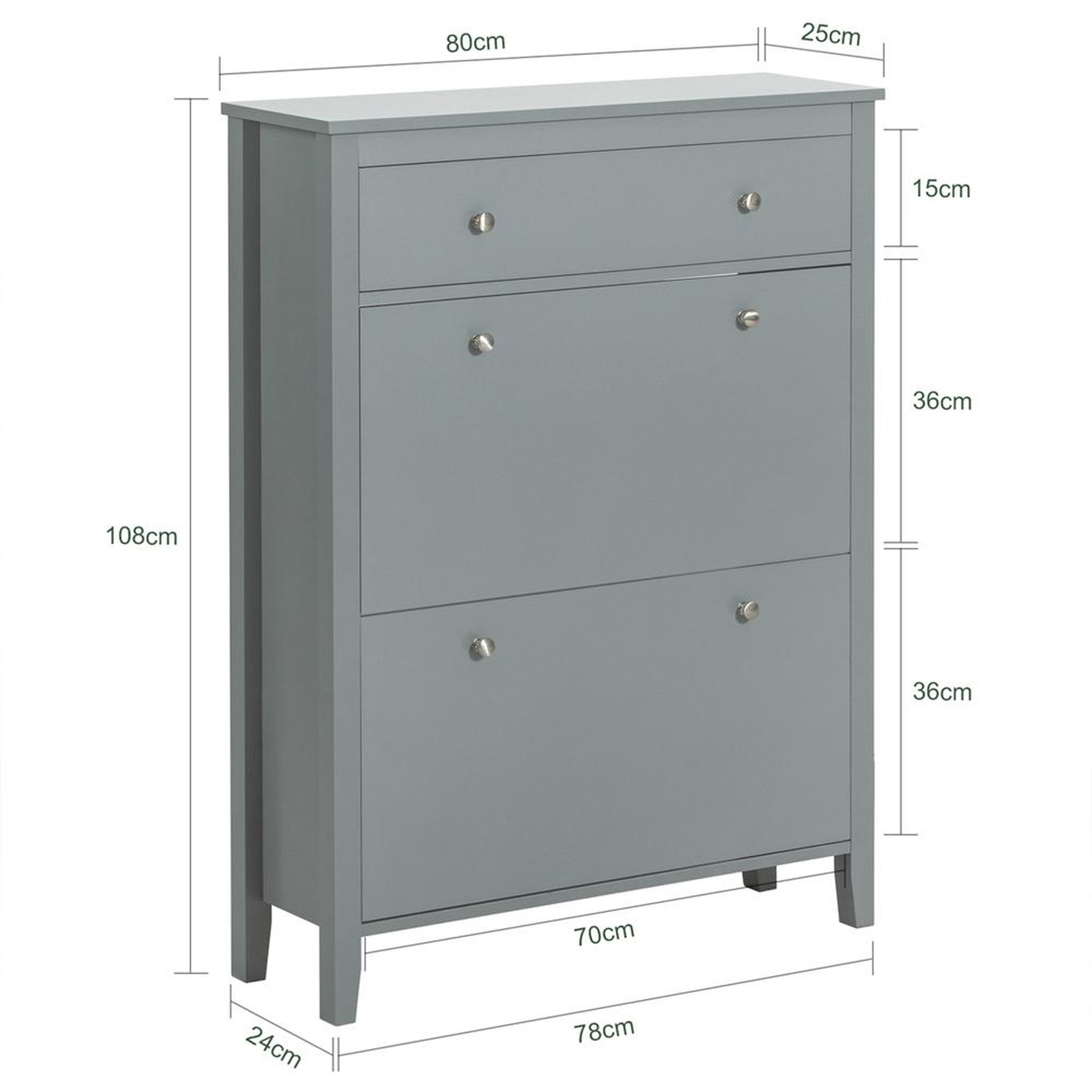 Voir la diapositive 3 : SOBUY SoBuy - Meuble À Chaussures 3 portes - Moderne - FSR89