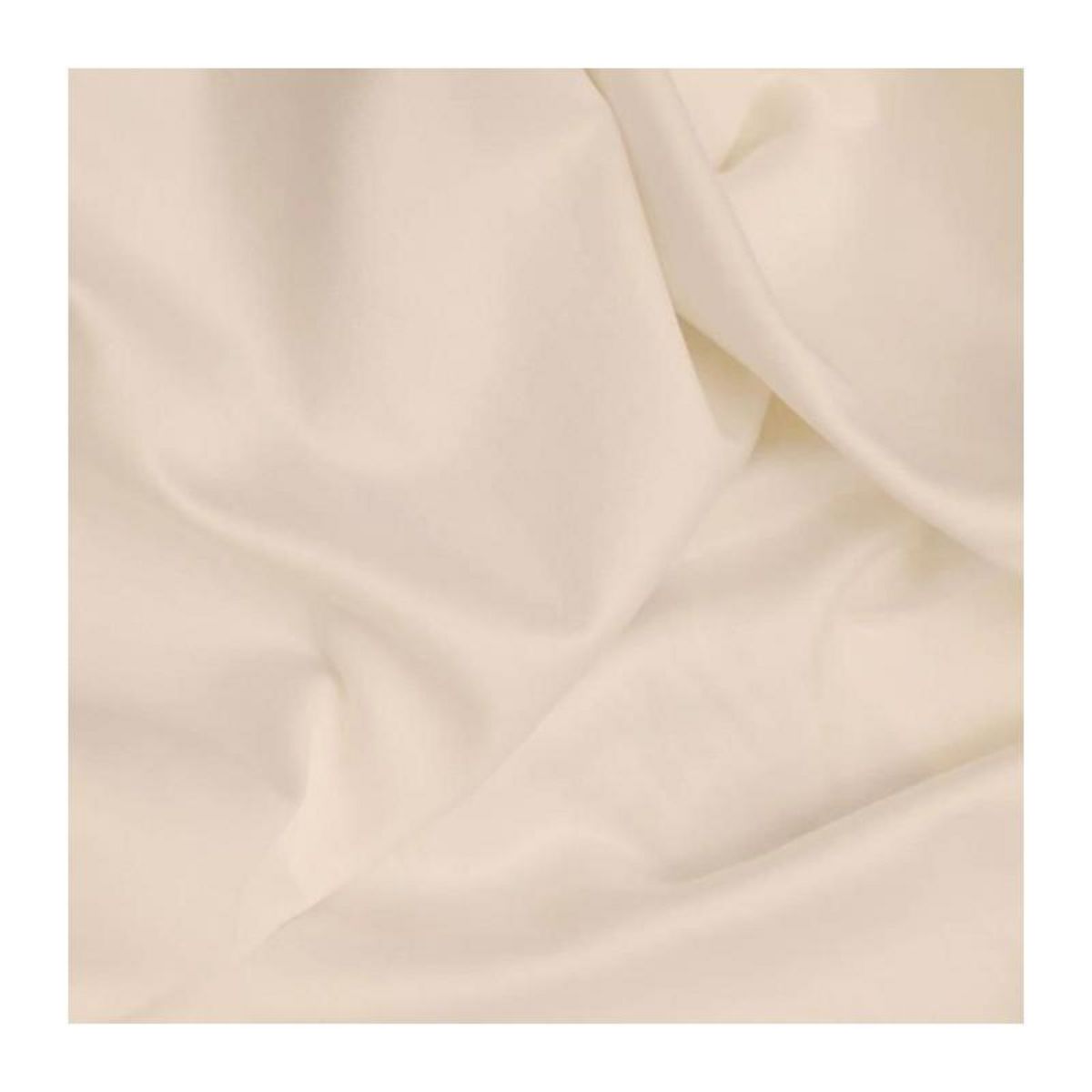 GENERIQUE Parure de lit - 1 housse de couette 220 x 240 cm + 2 taies d'oreiller 60 x 60 cm - Satiné 100% coton - Creme