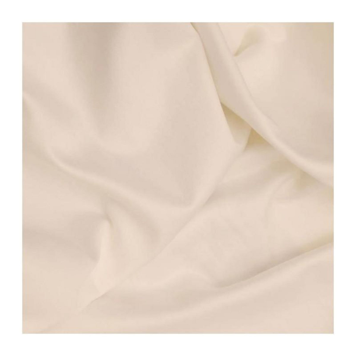 GENERIQUE Parure de lit - 1 housse de couette 220 x 240 cm + 2 taies d'oreiller 60 x 60 cm - Satiné 100% coton - Creme