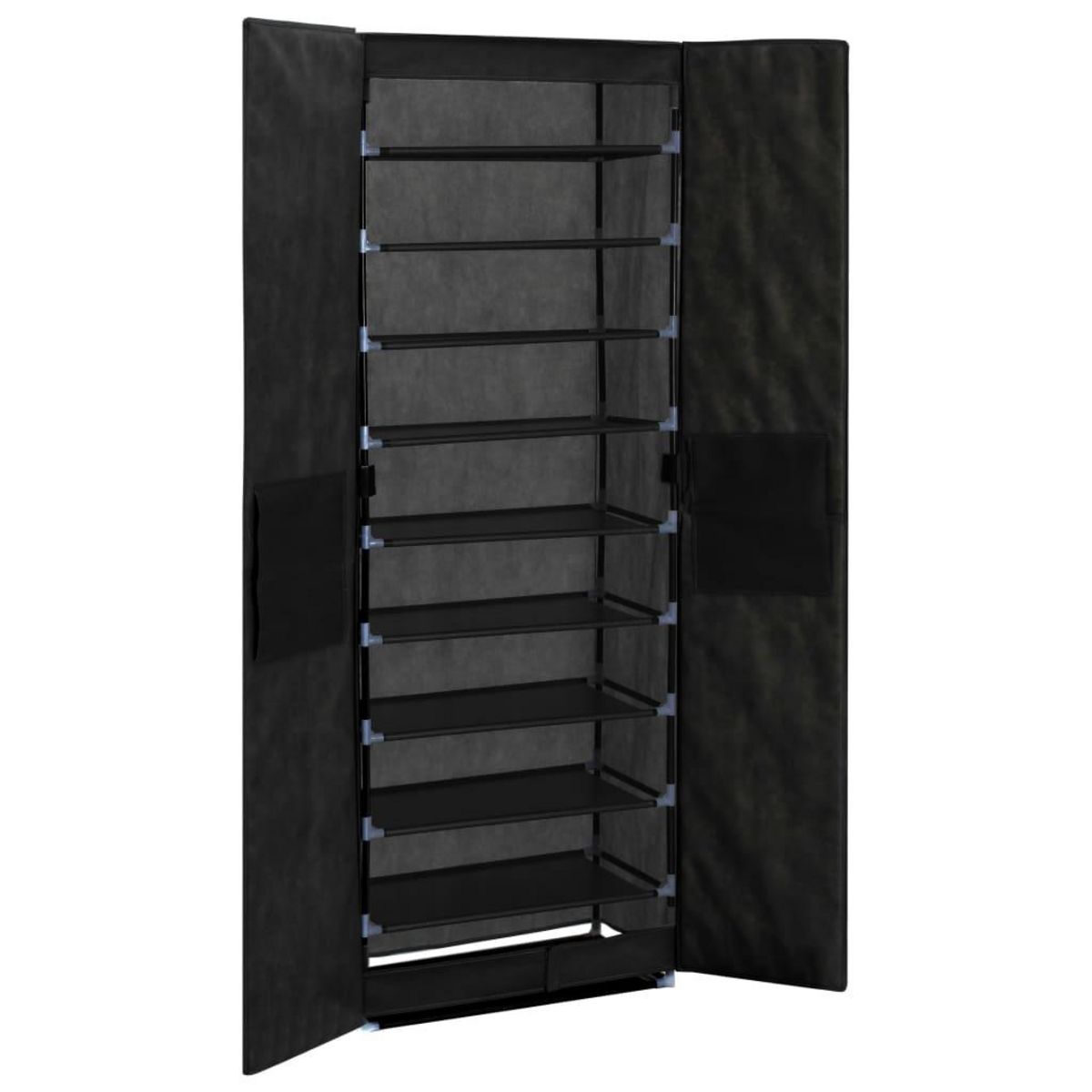 VIDAXL Armoire a chaussures Noir 60x30x166 cm Tissu