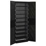 Voir la diapositive 4 : VIDAXL Armoire a chaussures Noir 60x30x166 cm Tissu
