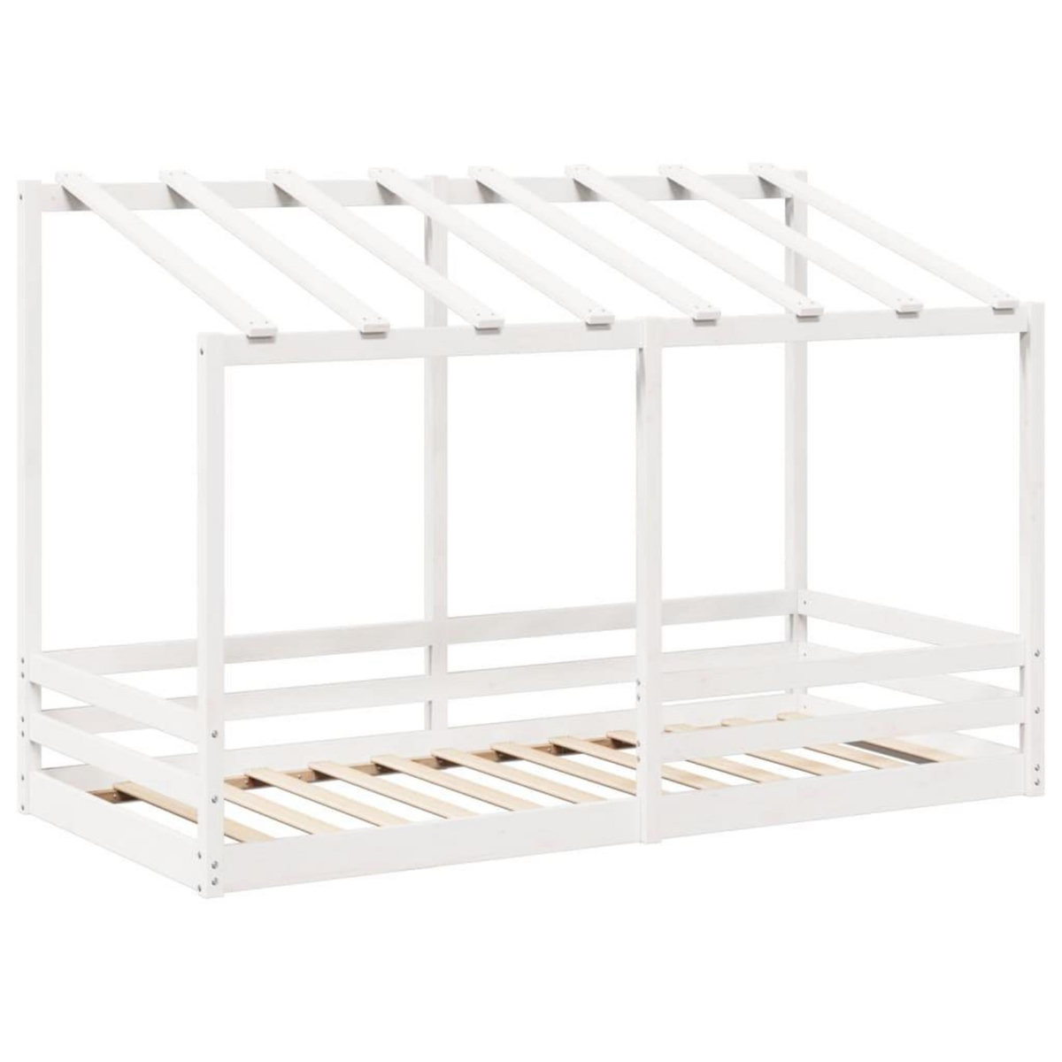 VIDAXL Lit pour enfants sans matelas blanc 100x200 cm bois pin massif