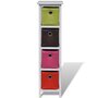 Voir la diapositive 2 : VIDAXL Etagere de rangement et paniers multicolores Bois de Paulownia