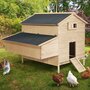 Voir la diapositive 2 : ID MARKET Poulailler chalet XXL pour poules avec pondoir en bois