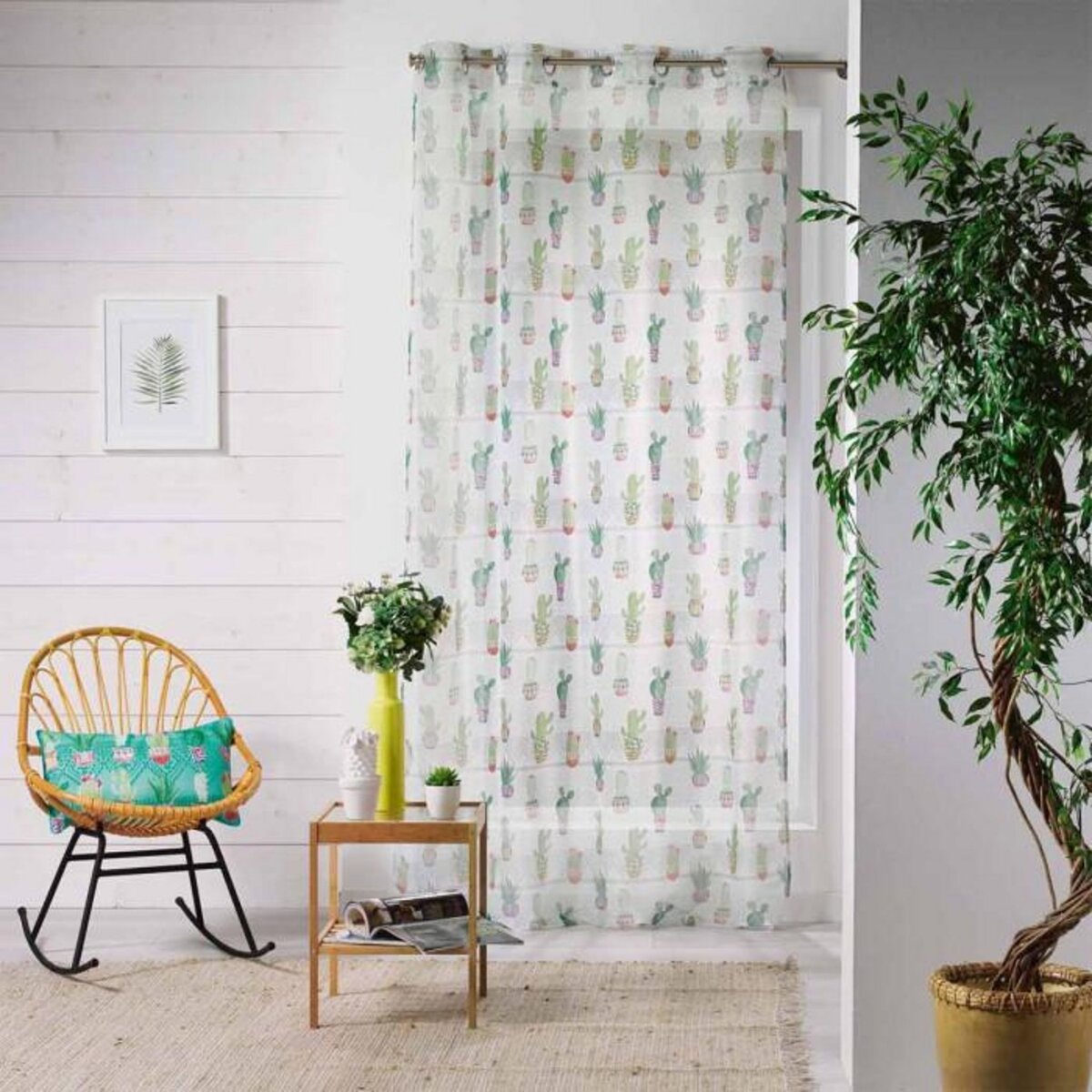 Paris Prix Rideau Voilage à Œillets  Jalisco  140x240cm Vert