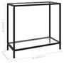 Voir la diapositive 6 : VIDAXL Table console Transparent 80x35x75 cm Verre trempe