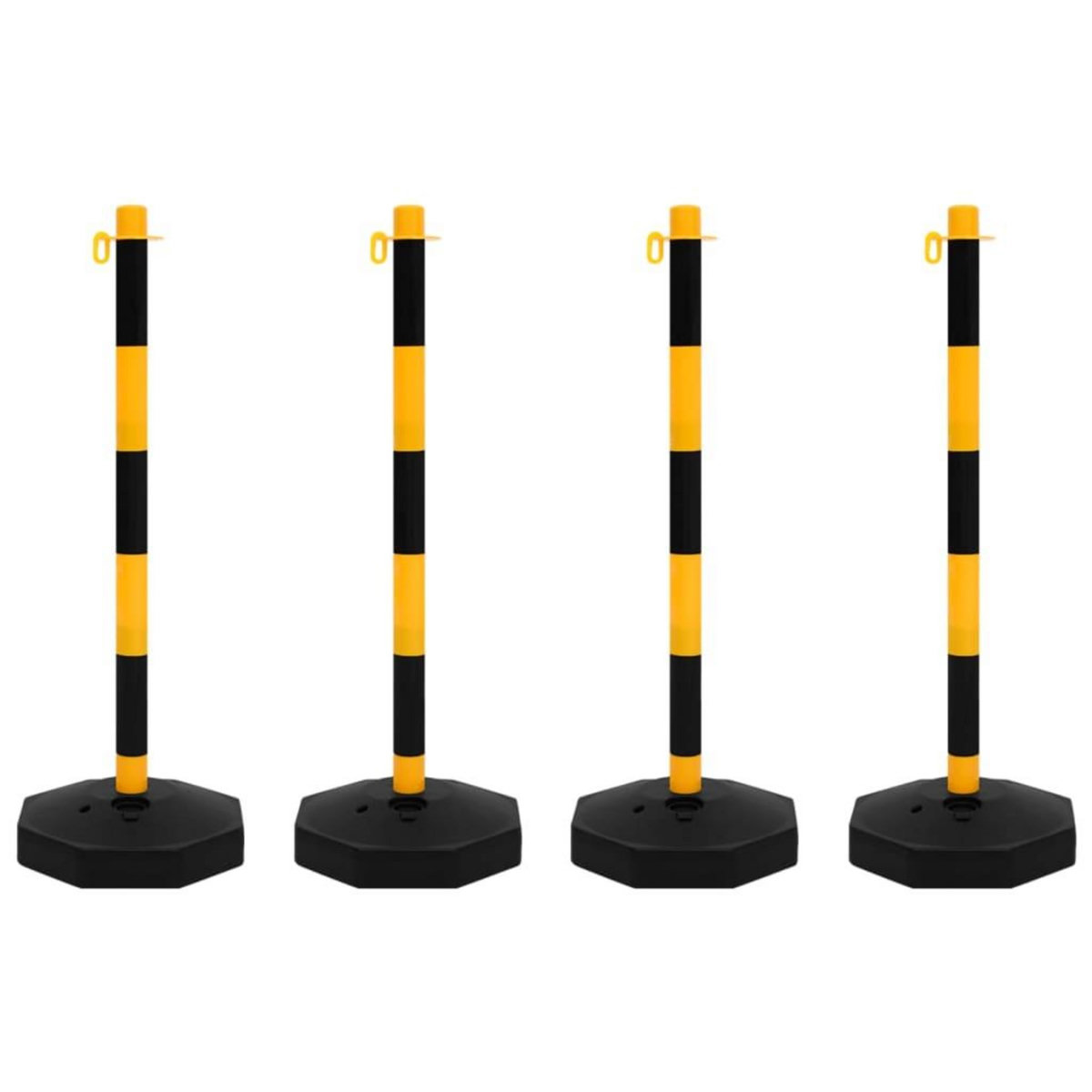 VIDAXL Ensemble de poteaux a chaîne avec chaîne en plastique 10 m