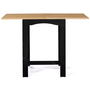 Voir la diapositive 4 : ID MARKET Table haute de bar extensible DONA 2 à 4 personnes noire plateau façon hêtre 60-120 cm