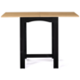 Voir la diapositive 4 : ID MARKET Table haute de bar extensible DONA 2 à 4 personnes noire plateau façon hêtre 60-120 cm