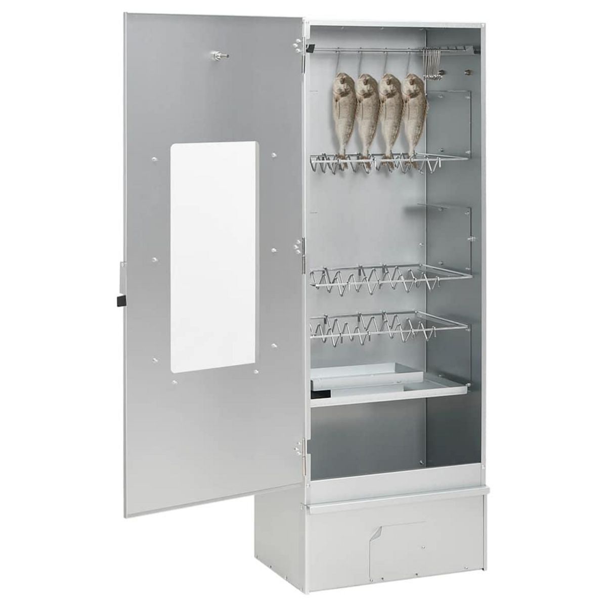 VIDAXL Fumoir a four a BBQ generateur de fumee froide acier galvanise