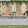 Voir la diapositive 1 : VIDAXL Banc de jardin avec panier en gabion bois massif de douglas