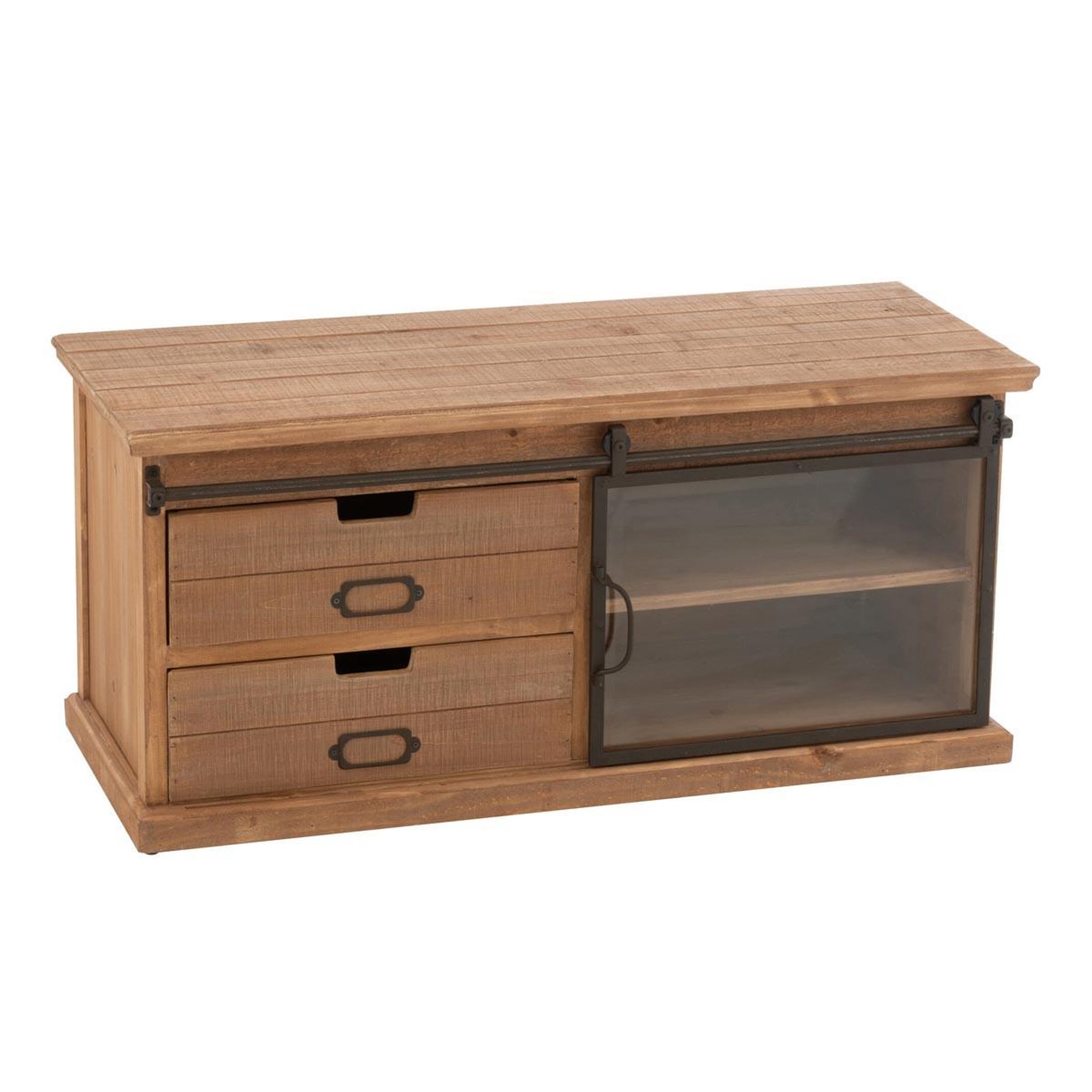 J-LINE Meuble tv en bois  sia  100cm naturel