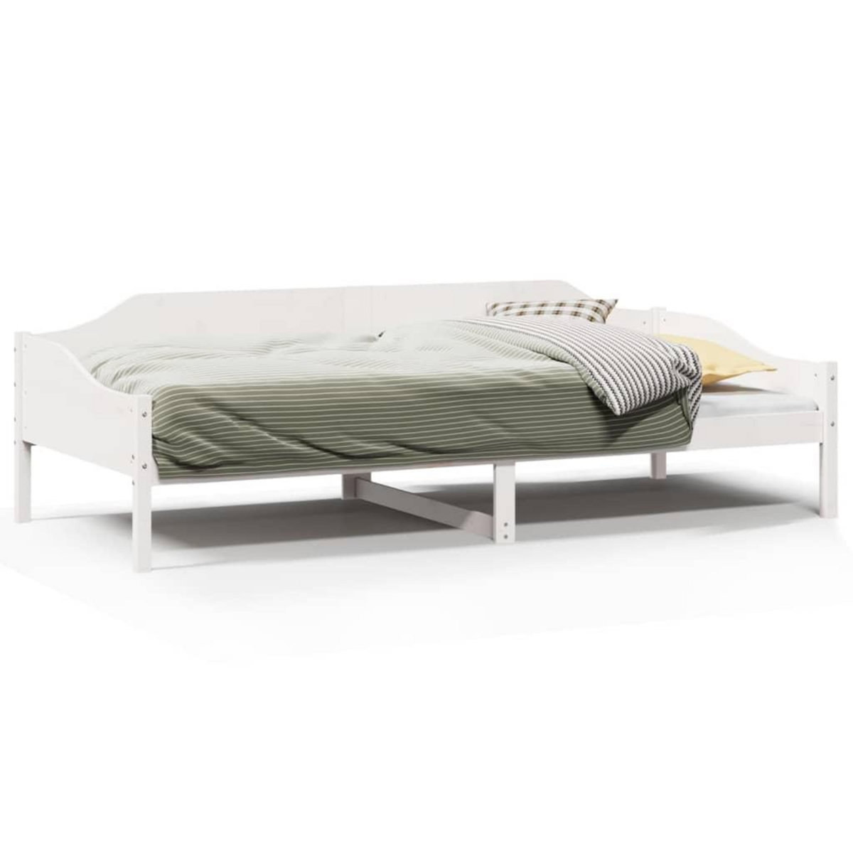 VIDAXL Cadre de lit sans matelas blanc 90x200 cm bois de pin massif