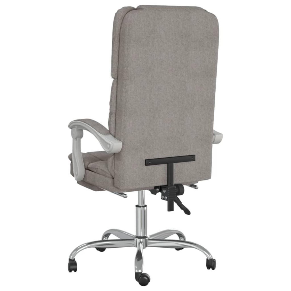 VIDAXL Fauteuil de massage inclinable de bureau Taupe Tissu