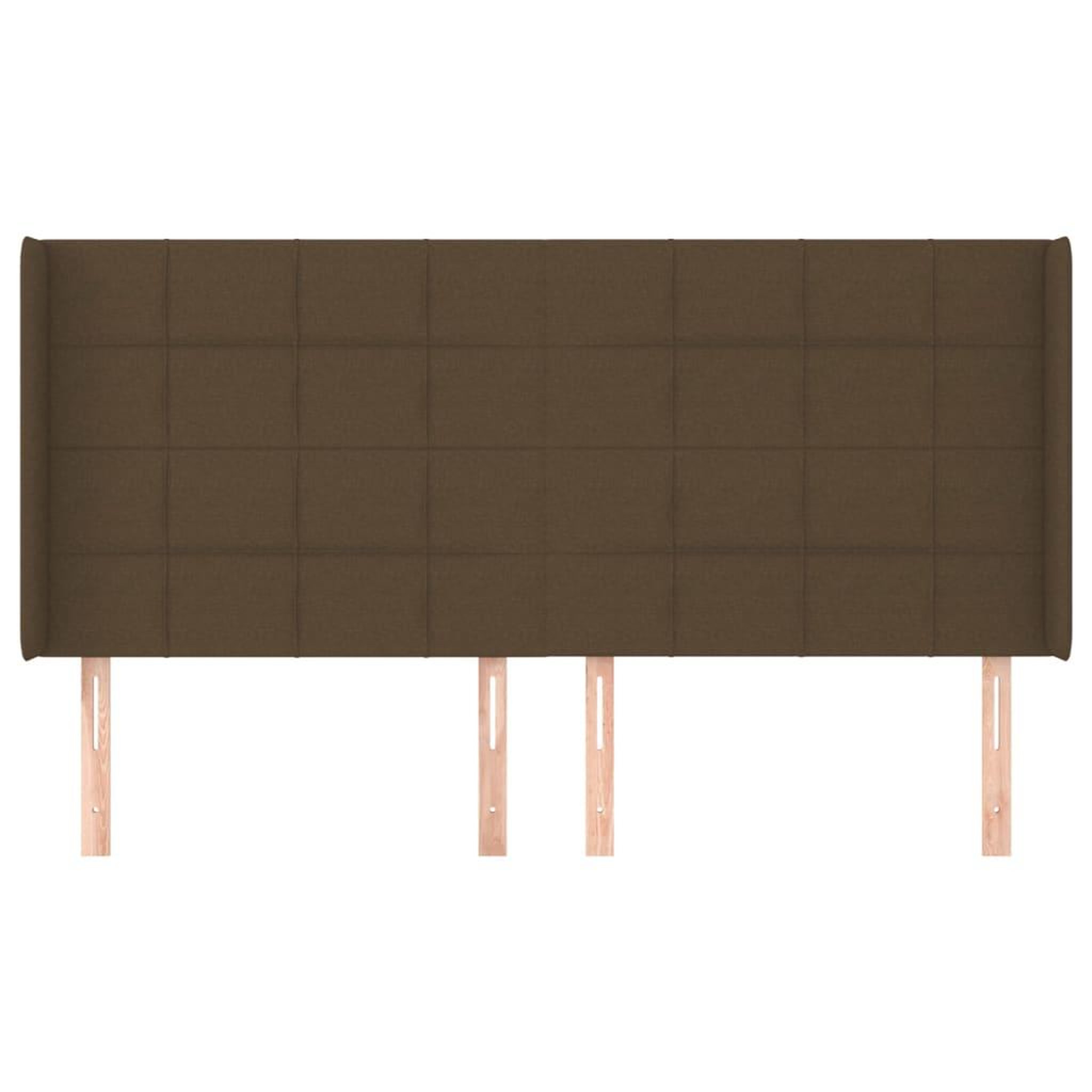 Voir la diapositive 3 : VIDAXL Tete de lit avec oreilles Marron fonce 203x16x118/128 cm Tissu
