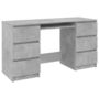 Voir la diapositive 2 : VIDAXL Bureau Gris beton 140x50x77 cm Bois d'ingenierie