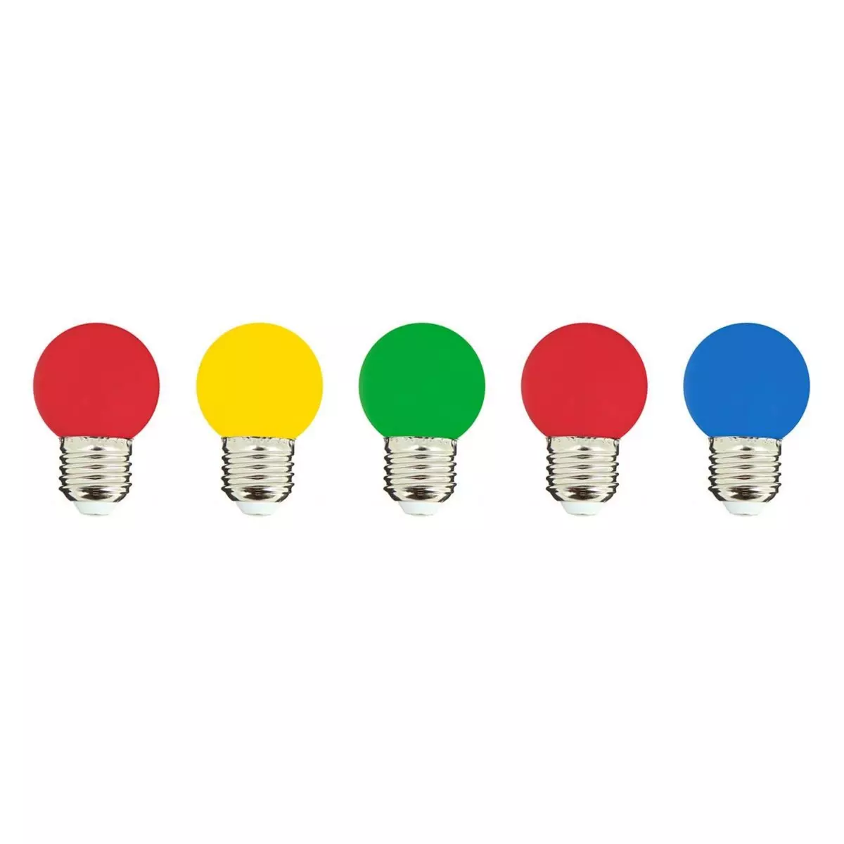 Lumisky Lot de 5 ampoules compatible guirlande PARTY BULB COLOR Multicolore Plastique E27