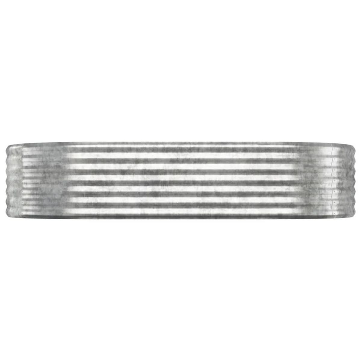 VIDAXL Lit sureleve de jardin Acier enduit de poudre Argente