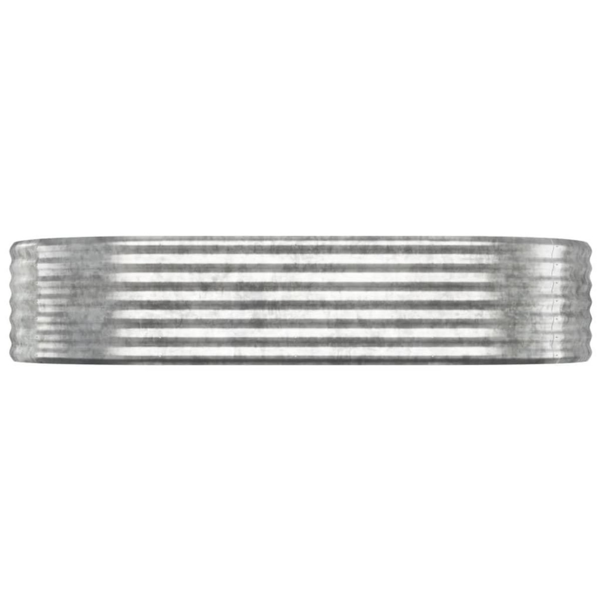 VIDAXL Lit sureleve de jardin Acier enduit de poudre Argente