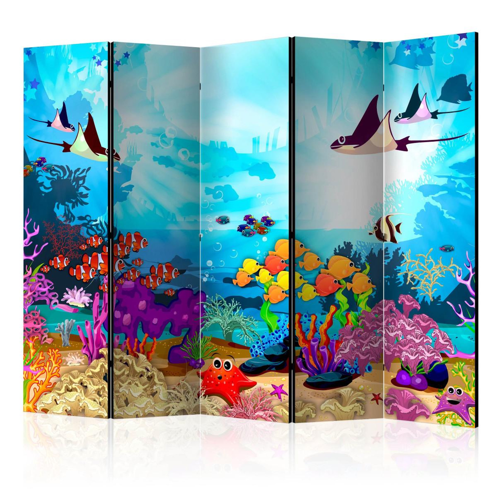 Paris Prix Paravent 5 volets  colourful fish  172x225cm