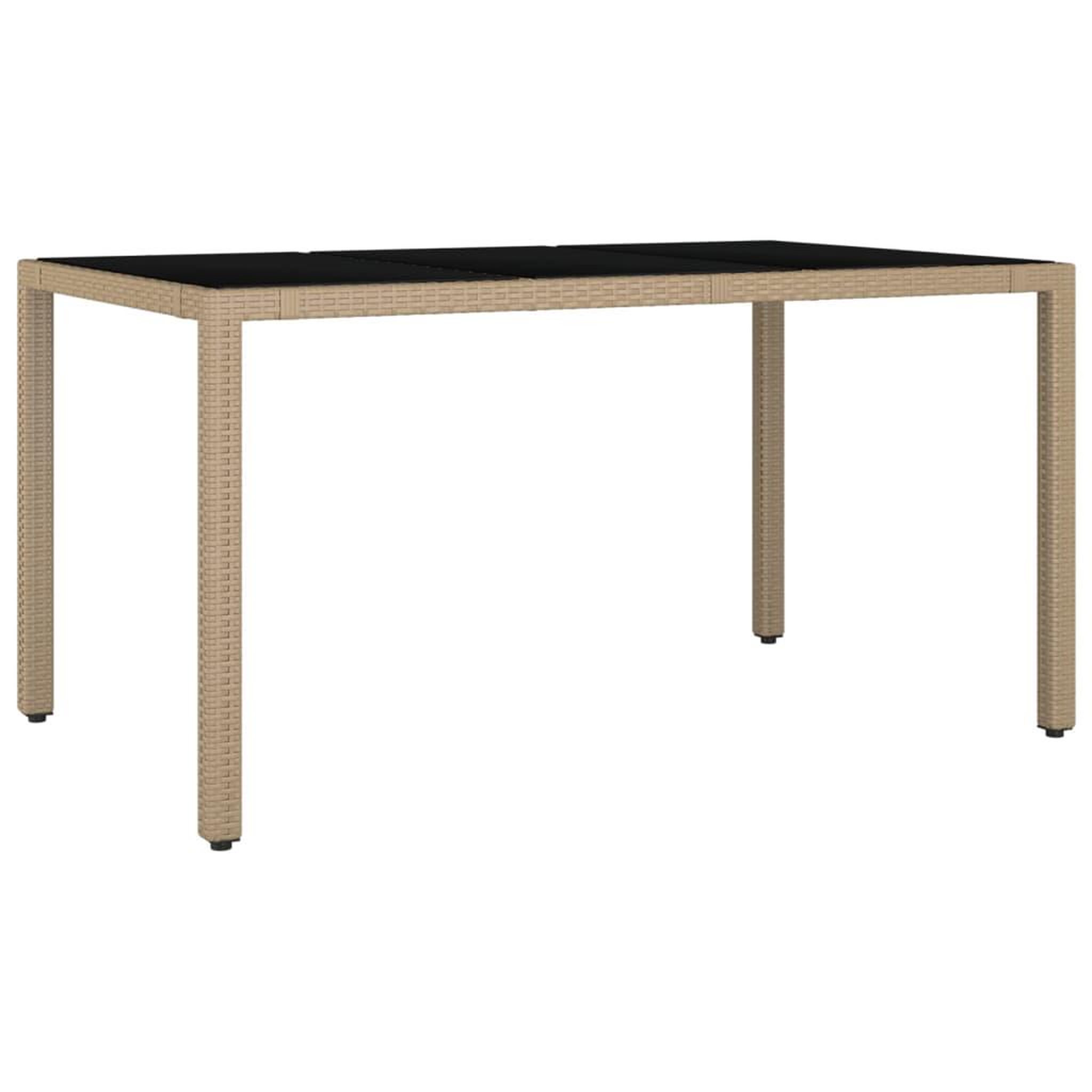 Voir la diapositive 3 : VIDAXL Ensemble a manger de jardin et coussins 7 pcs beige poly rotin