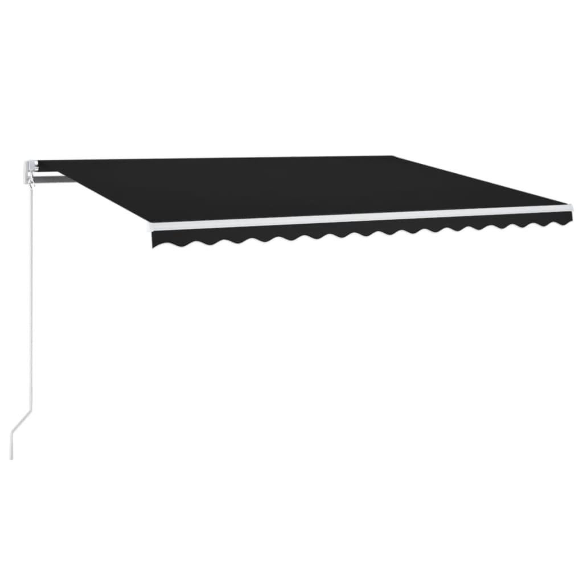 Voir la diapositive 2 : VIDAXL Auvent manuel retractable avec LED 400x300 cm Anthracite