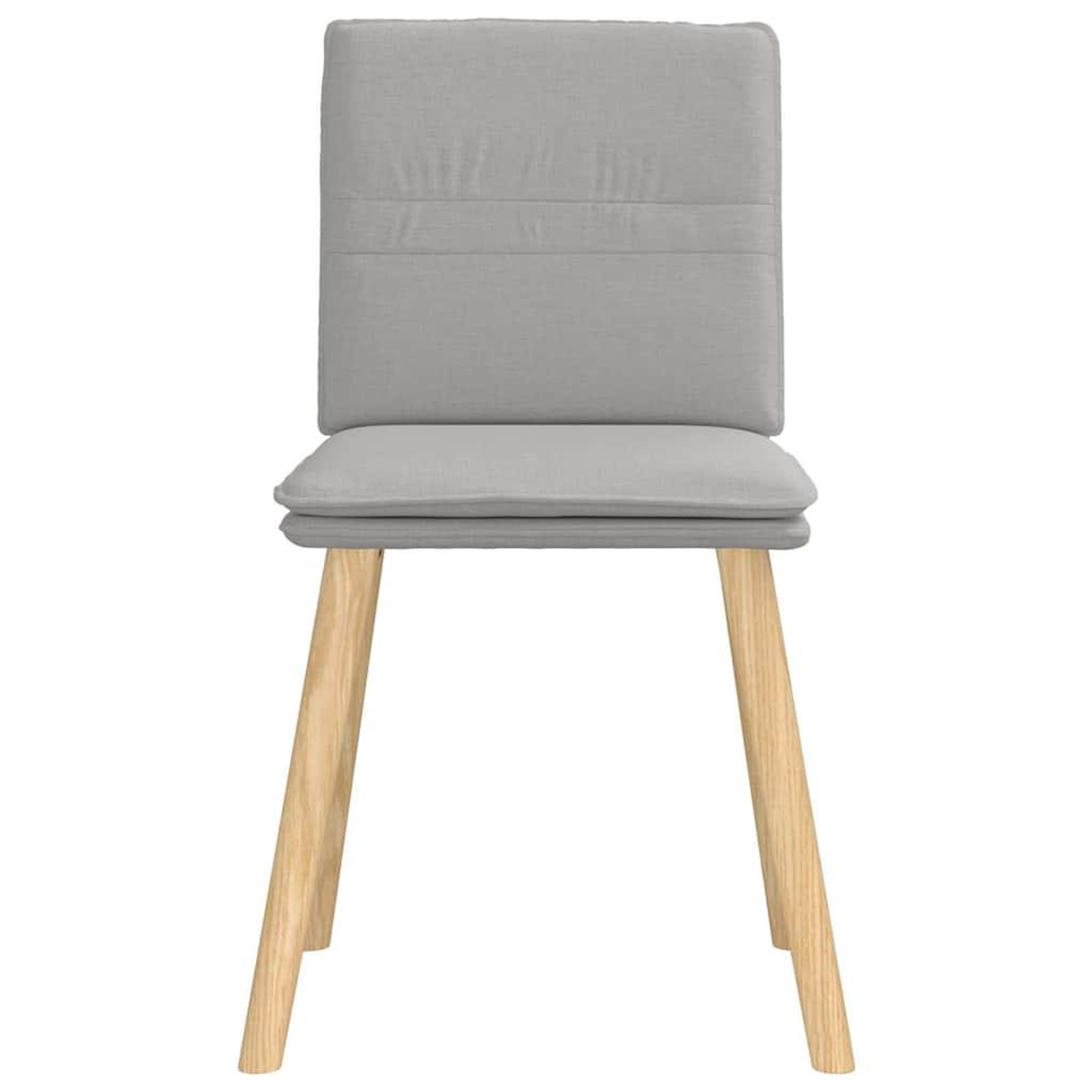 Voir la diapositive 4 : VIDAXL Chaises a manger lot de 4 gris nuage tissu