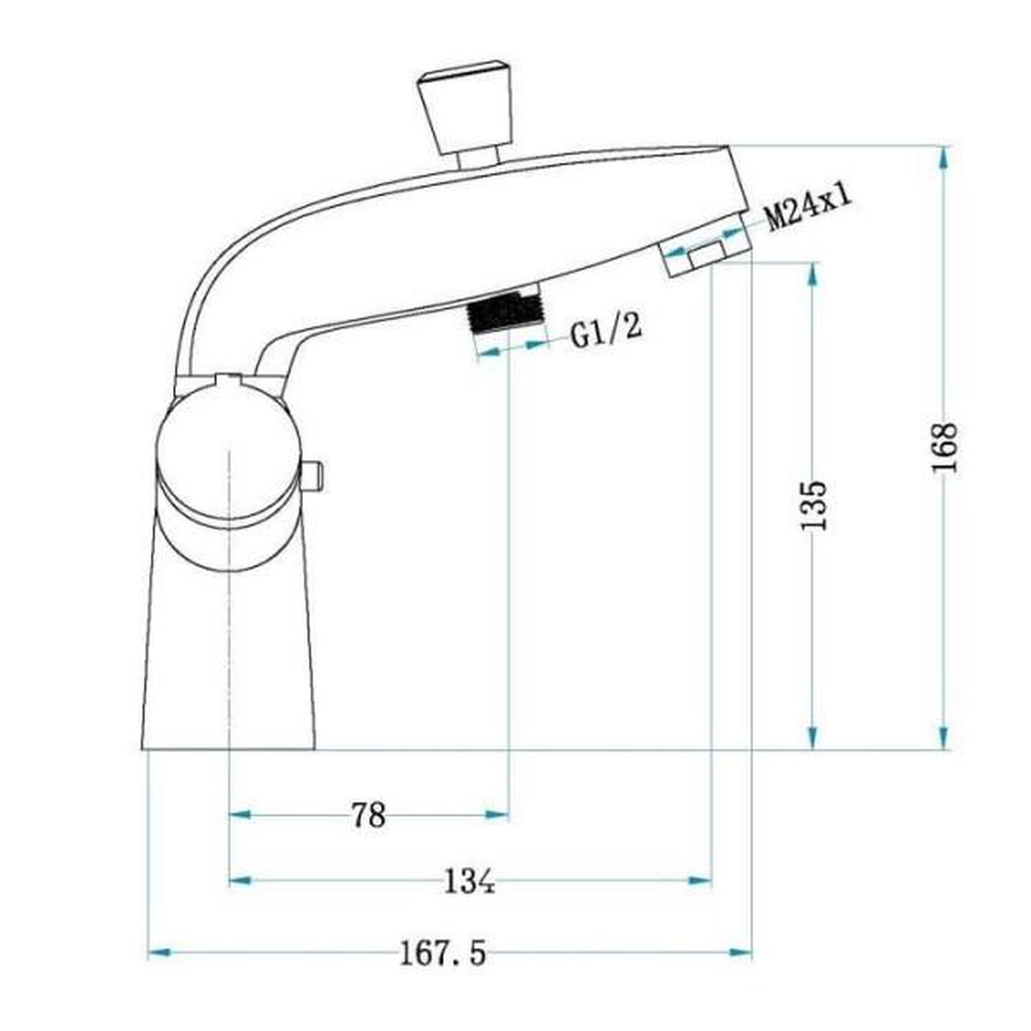Voir la diapositive 2 : ROUSSEAU Mitigeur thermostatique baignoire et douche rousseau volga 2 - monotrou