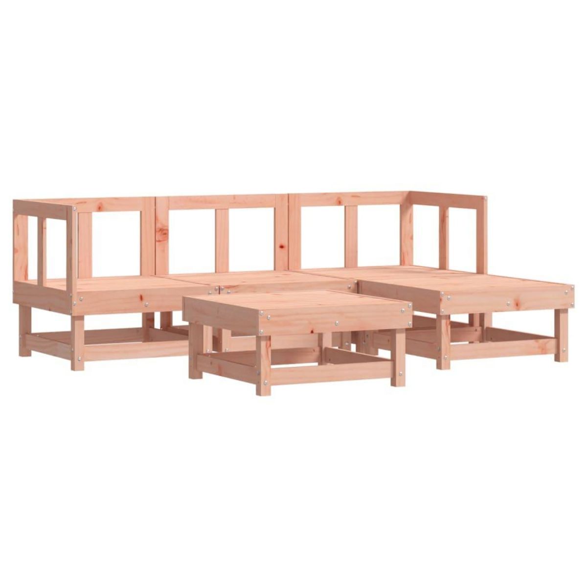 VIDAXL Salon de jardin 5 pcs avec coussins bois massif douglas