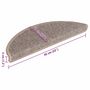 Voir la diapositive 6 : VIDAXL Tapis d'escalier autocollants 15 pcs 56x17x3 cm Beige fonce